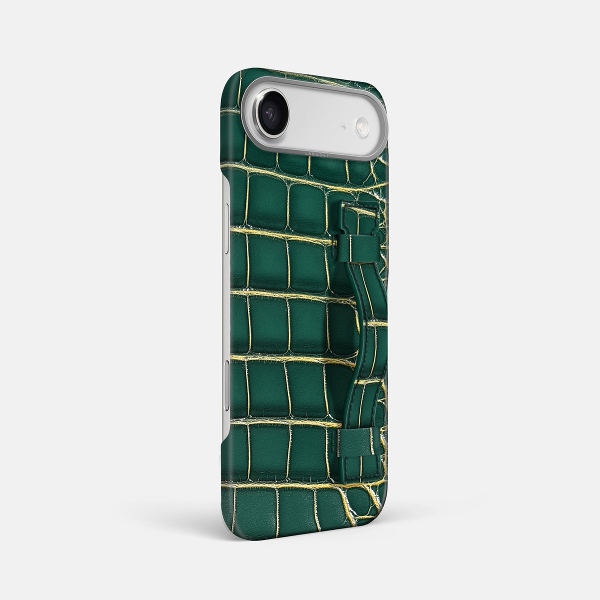 Handle Case For iPhone 17 Air In Patina Alligator -2 | Cambridge-Steel