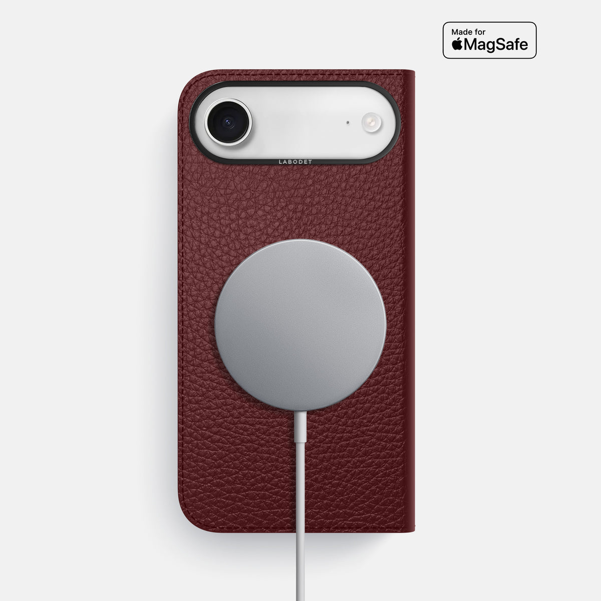 Folio Case For iPhone 17 Air In Calf -3 | Bordeaux-Black