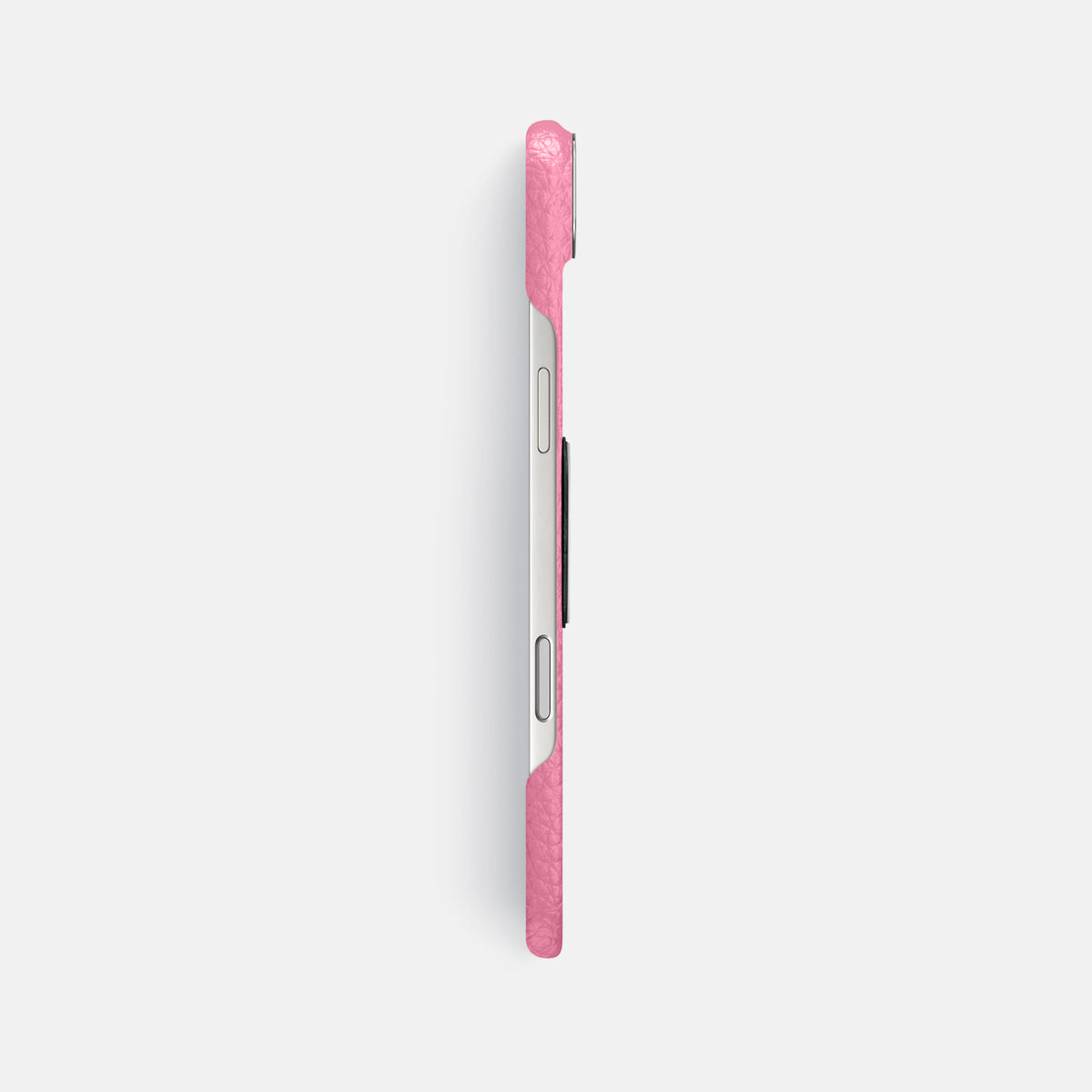 Classic Case With Titanium Skull For iPhone 17 Air In Calf -3 | Pink-Steel