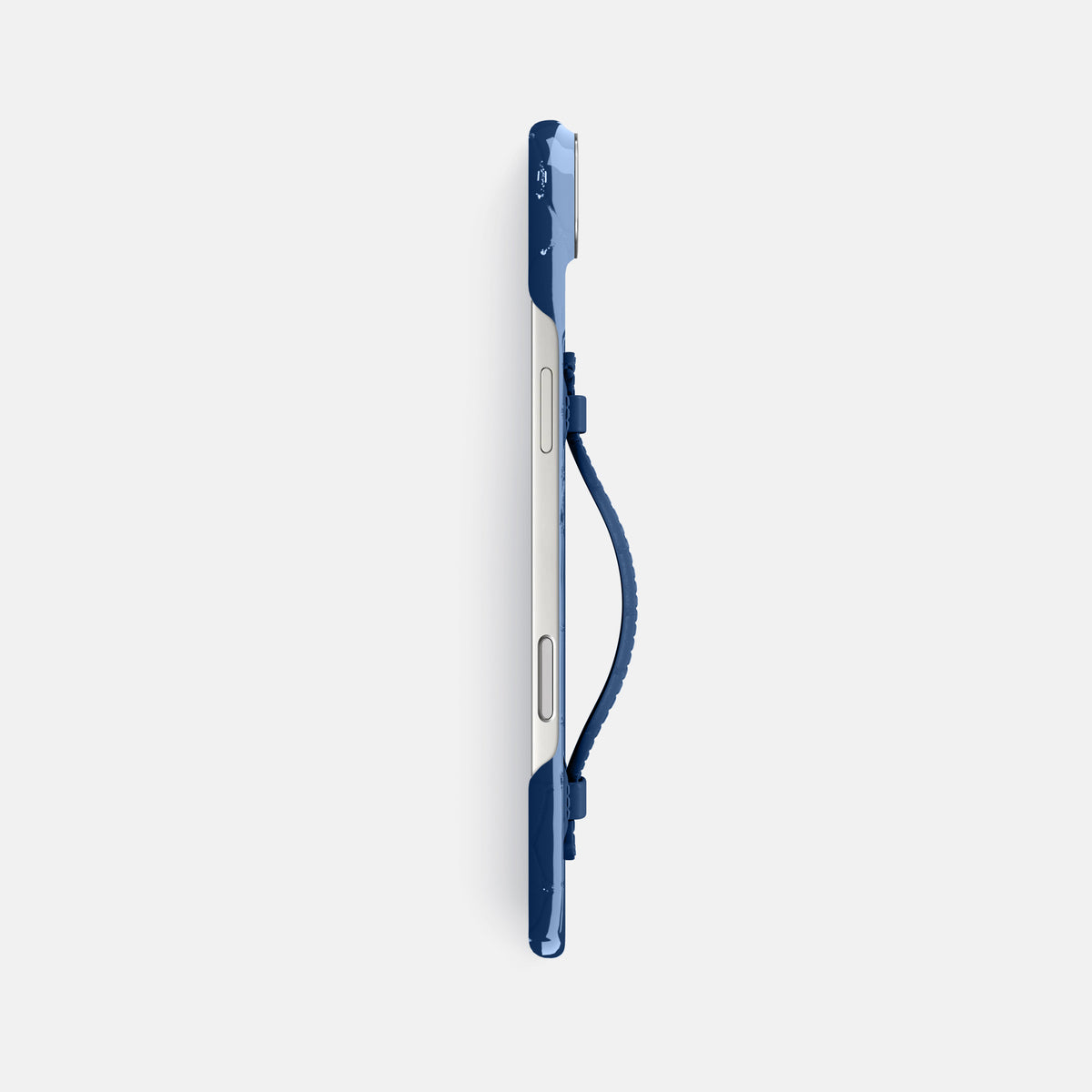 Center Handle For iPhone 17 Air In Shiny Alligator -2 | Mediterranean-Steel