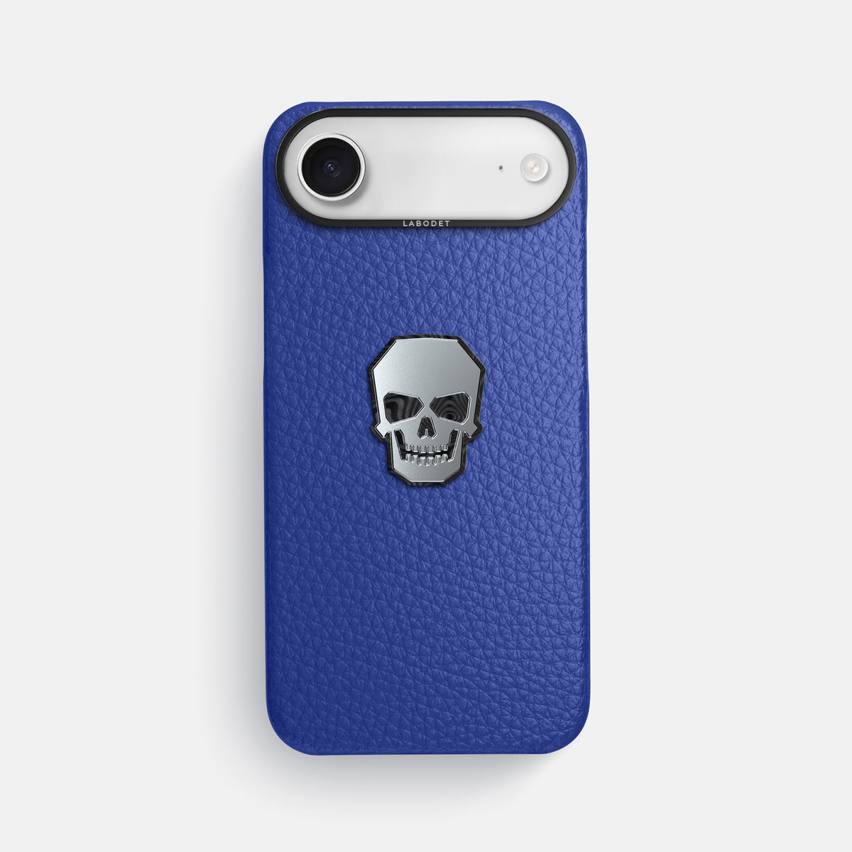 Classic Case With Titanium Skull For iPhone 17 Air In Calf -1 | Royal-Blue-Black