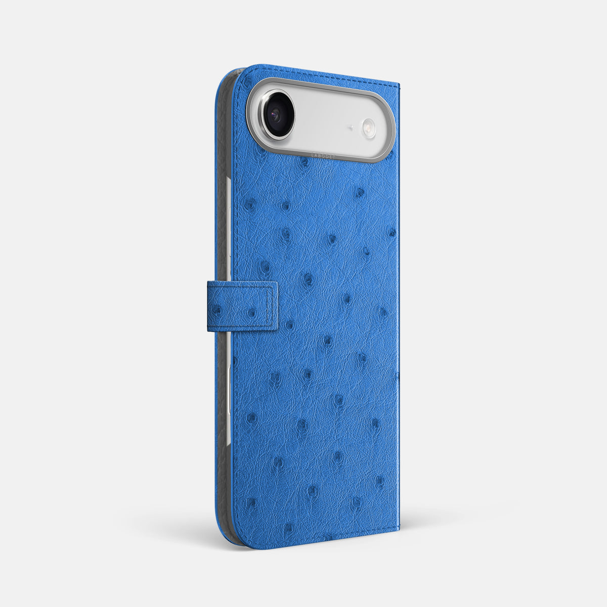 Folio Case with Clasp For iPhone 17 Air In Ostrich -1 | Royal-Blue-Steel