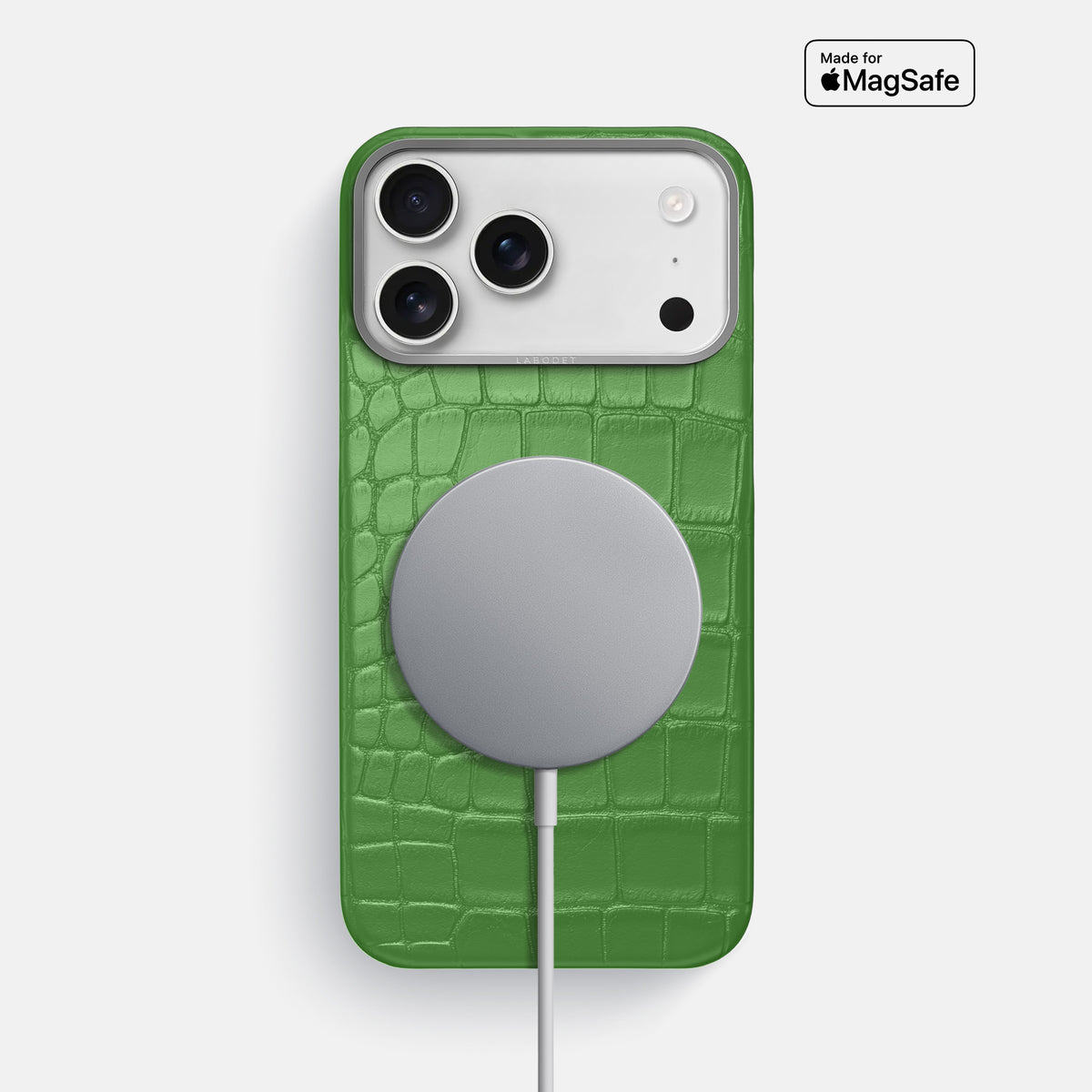 Classic Case For iPhone 17 Pro Max In Alligator -5 | Apple-Green-Steel