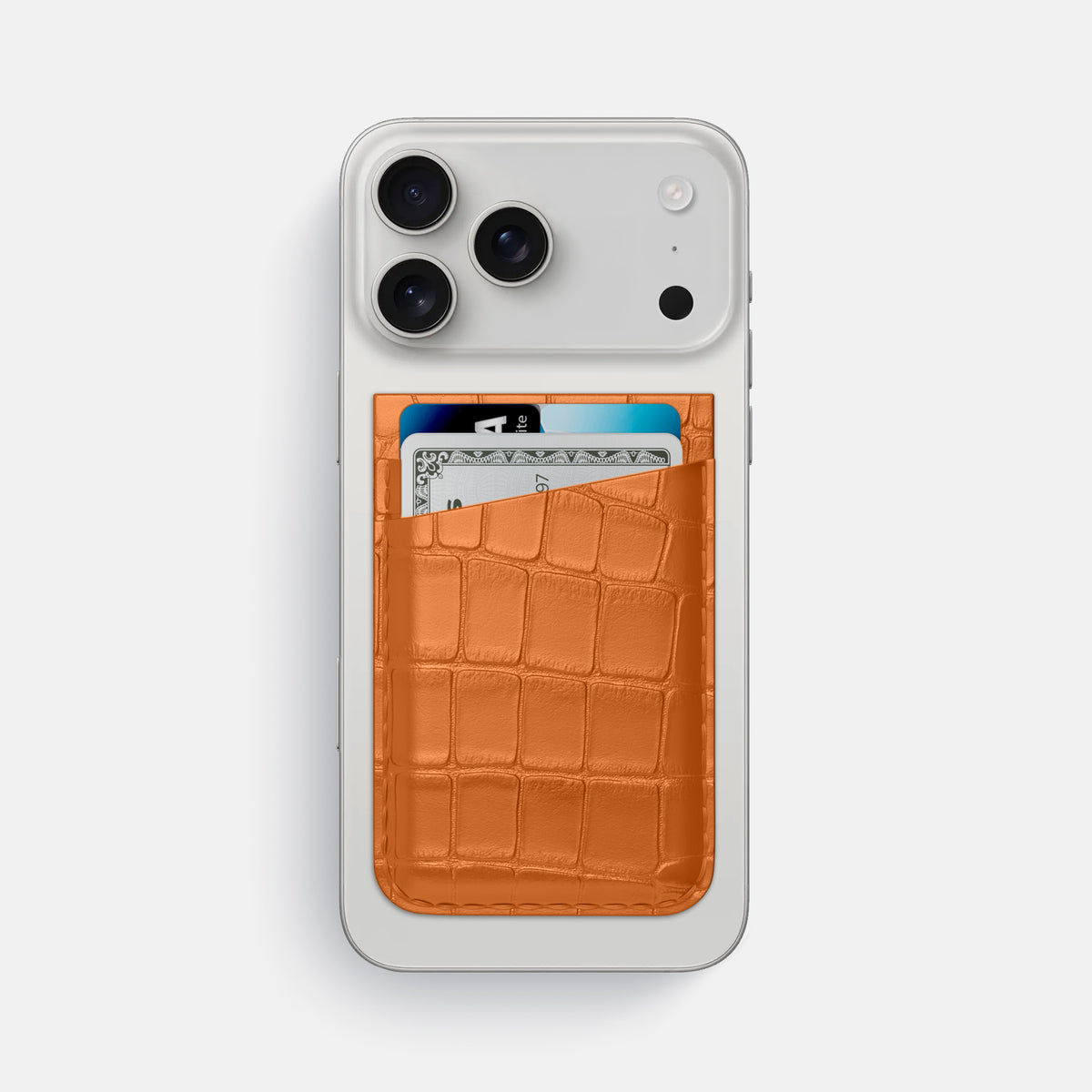 MagSafe Wallet For iPhone 17 Pro Max In Alligator -1 | Orange