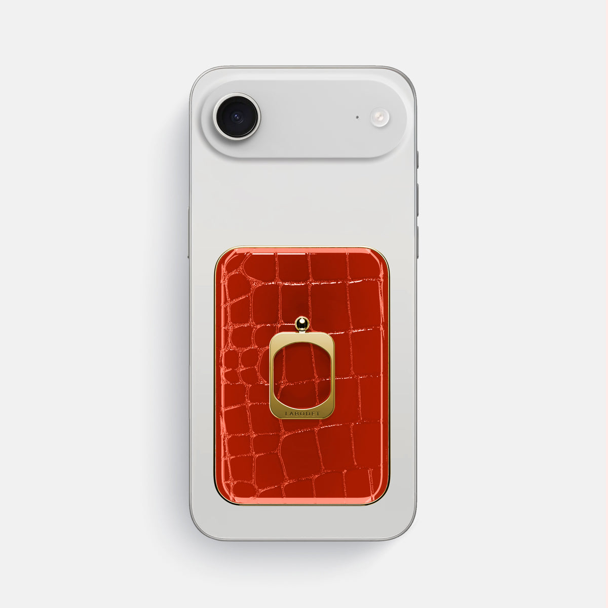 MagSafe Ring For iPhone 17 Air In Shiny Alligator -2 | Orange-Gold