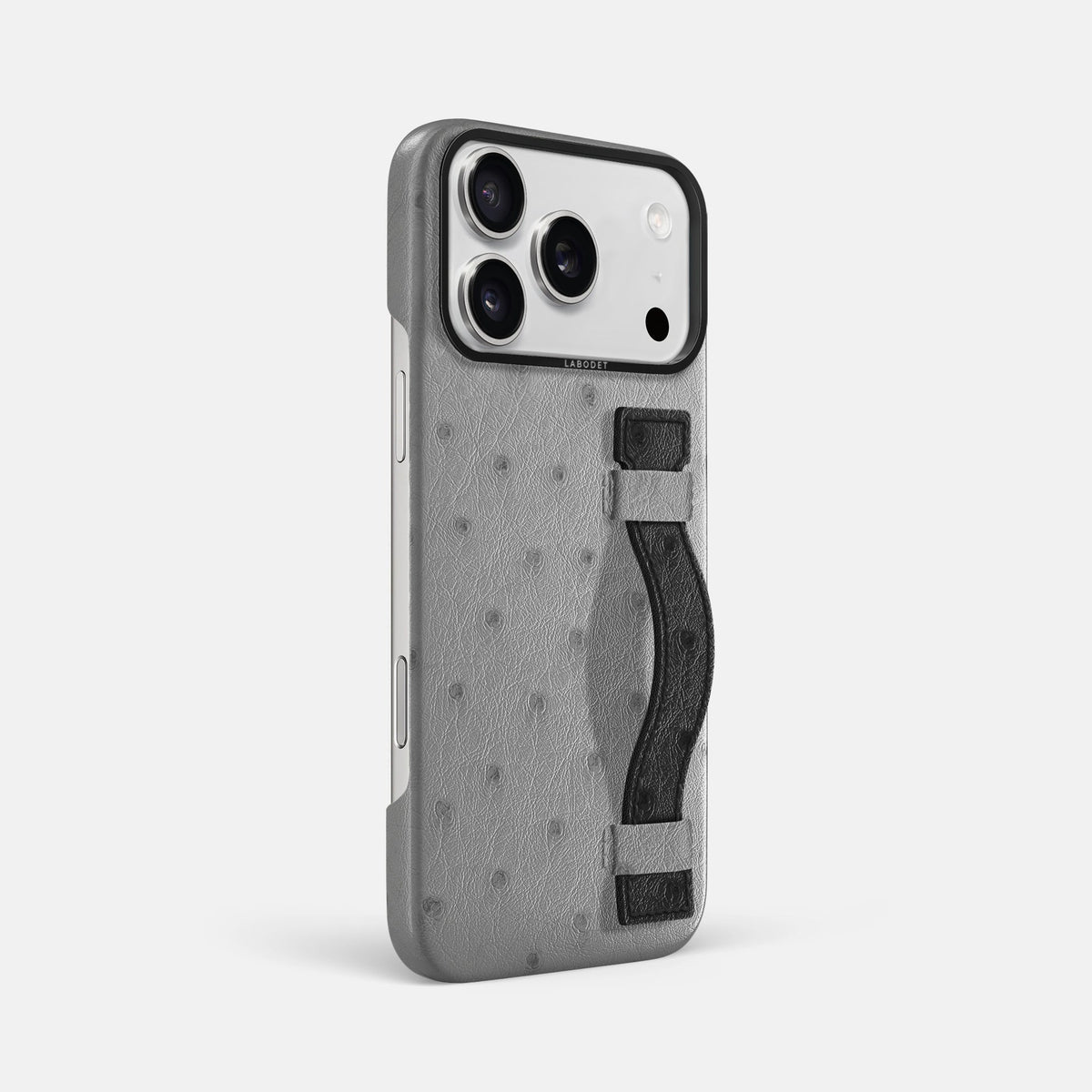 Handle Case Coloré For iPhone 18 Pro Max In Ostrich -2 | Silver-Black