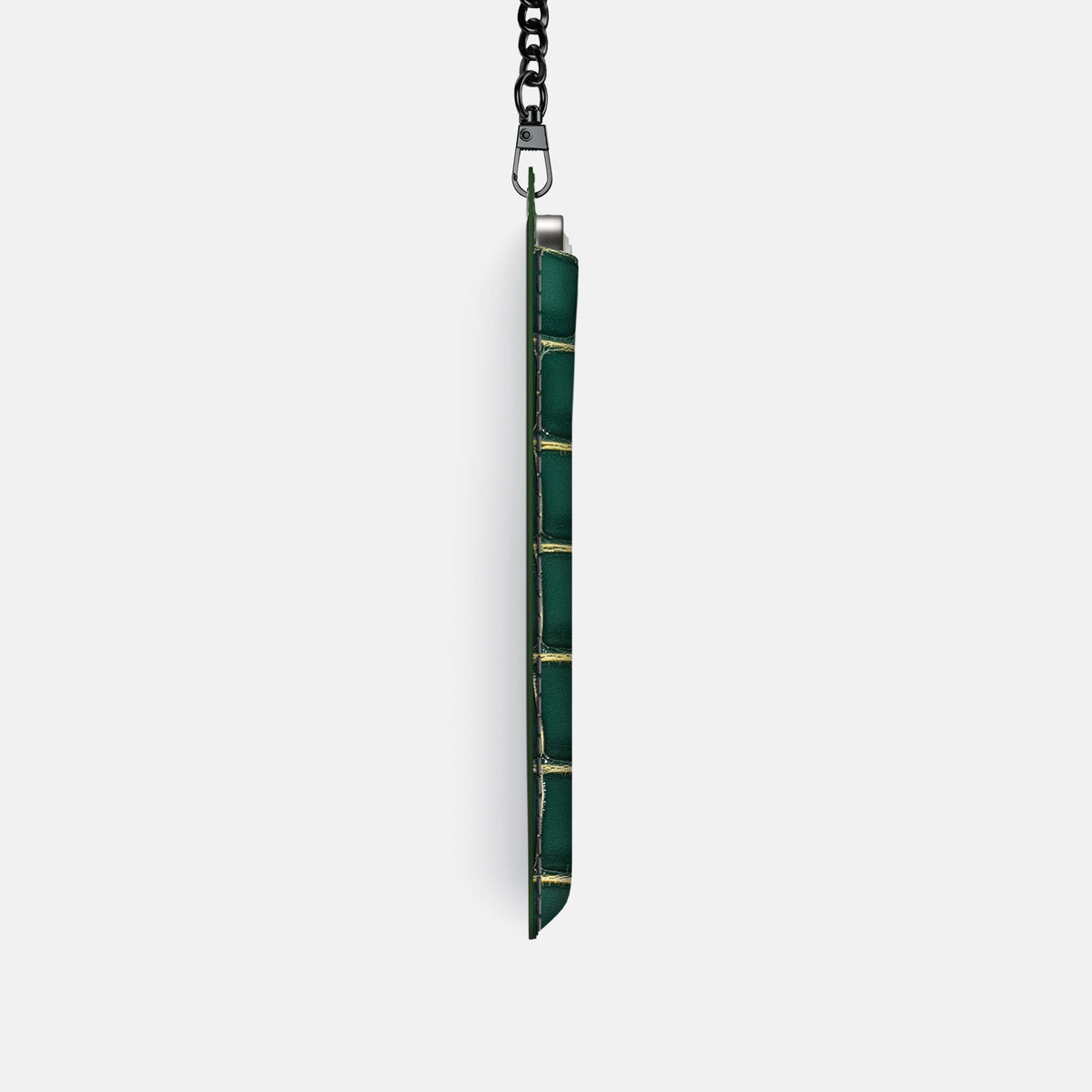 Crossbody Bag For iPhone 17 Pro In Patina Alligator -4 | Cambridge-Black