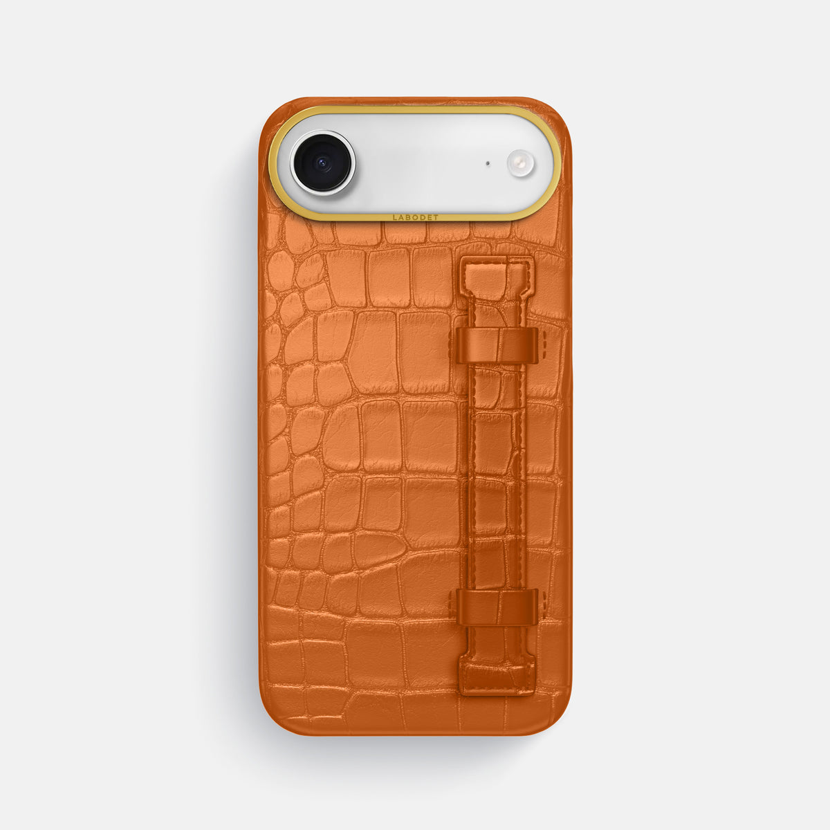 Handle Case For iPhone 17 Air In Alligator -1 | Orange-Gold