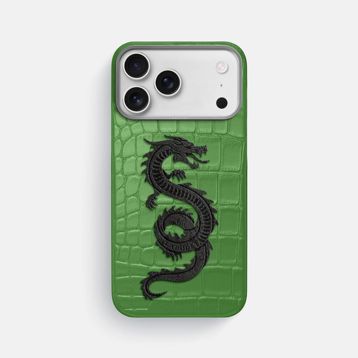 Classic Case With Carbon Dragon For iPhone 18 Pro Max In Alligator -1 | Apple-Green-Steel