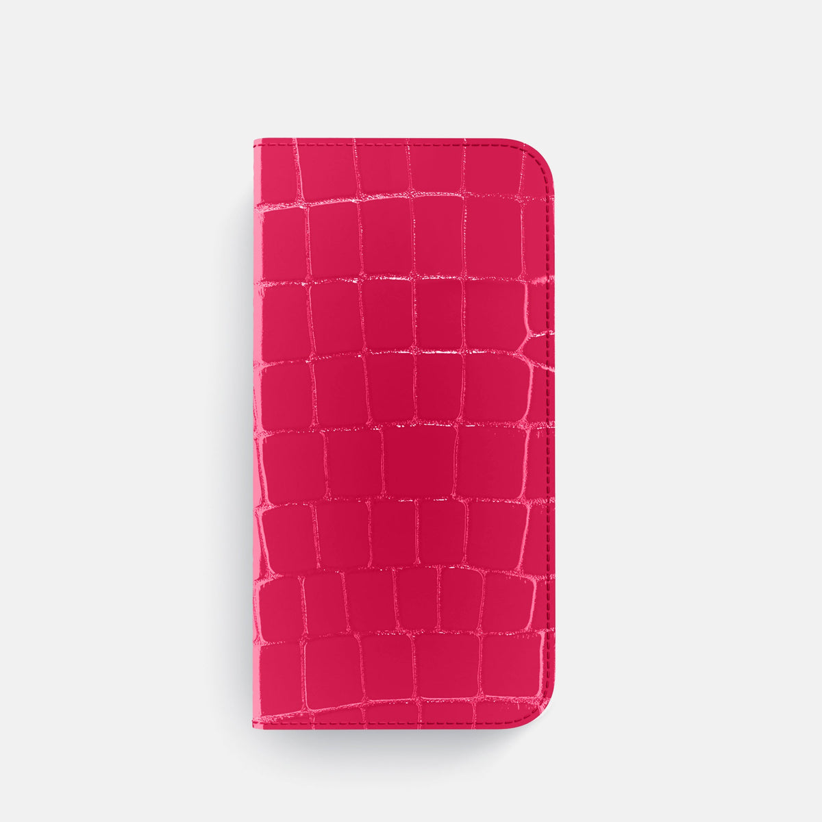 Folio Slim Case For iPhone 18 Pro In Shiny Alligator -4 | Pink-Panther