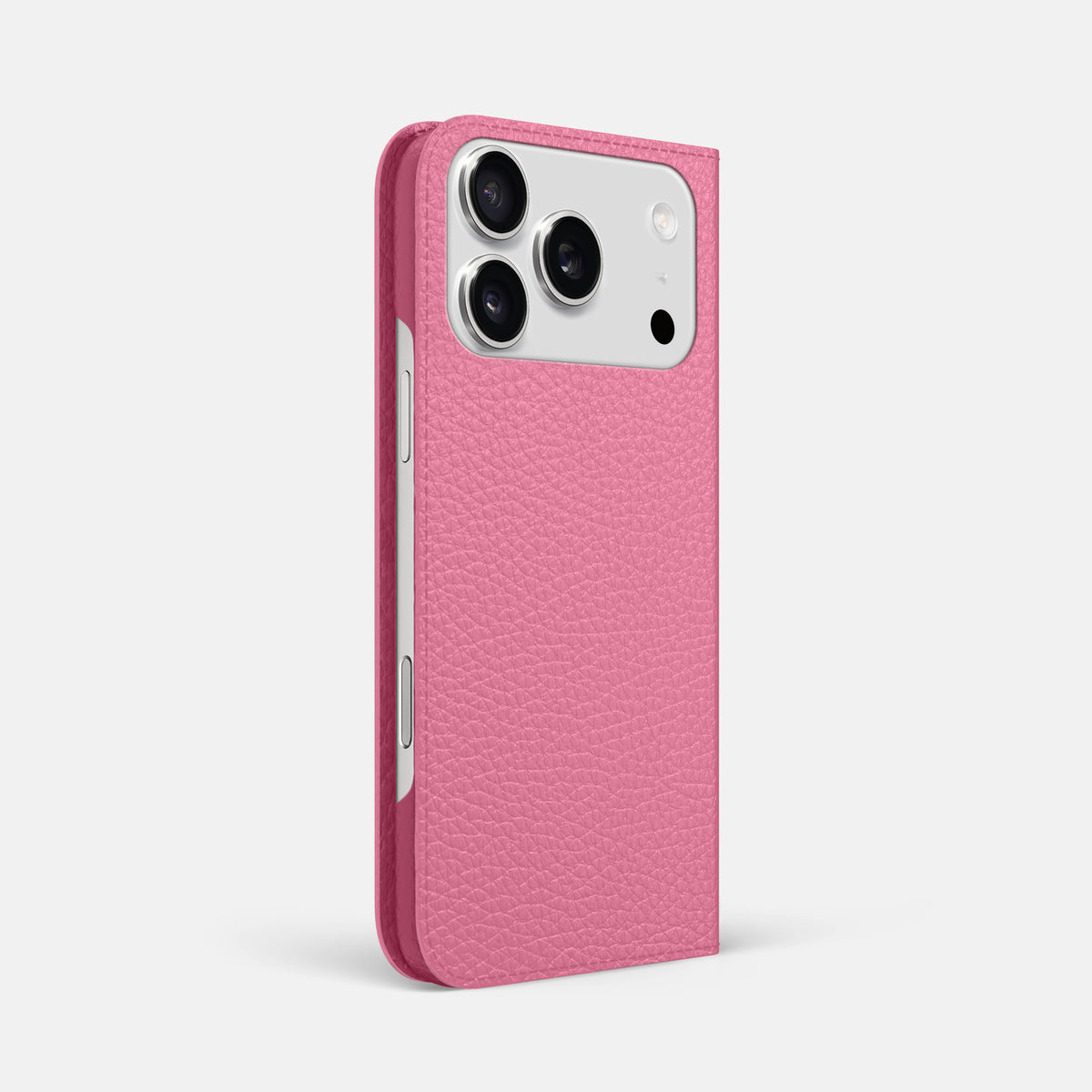 Folio Slim Case For iPhone 17 Pro Max In Calf -1 | Pink