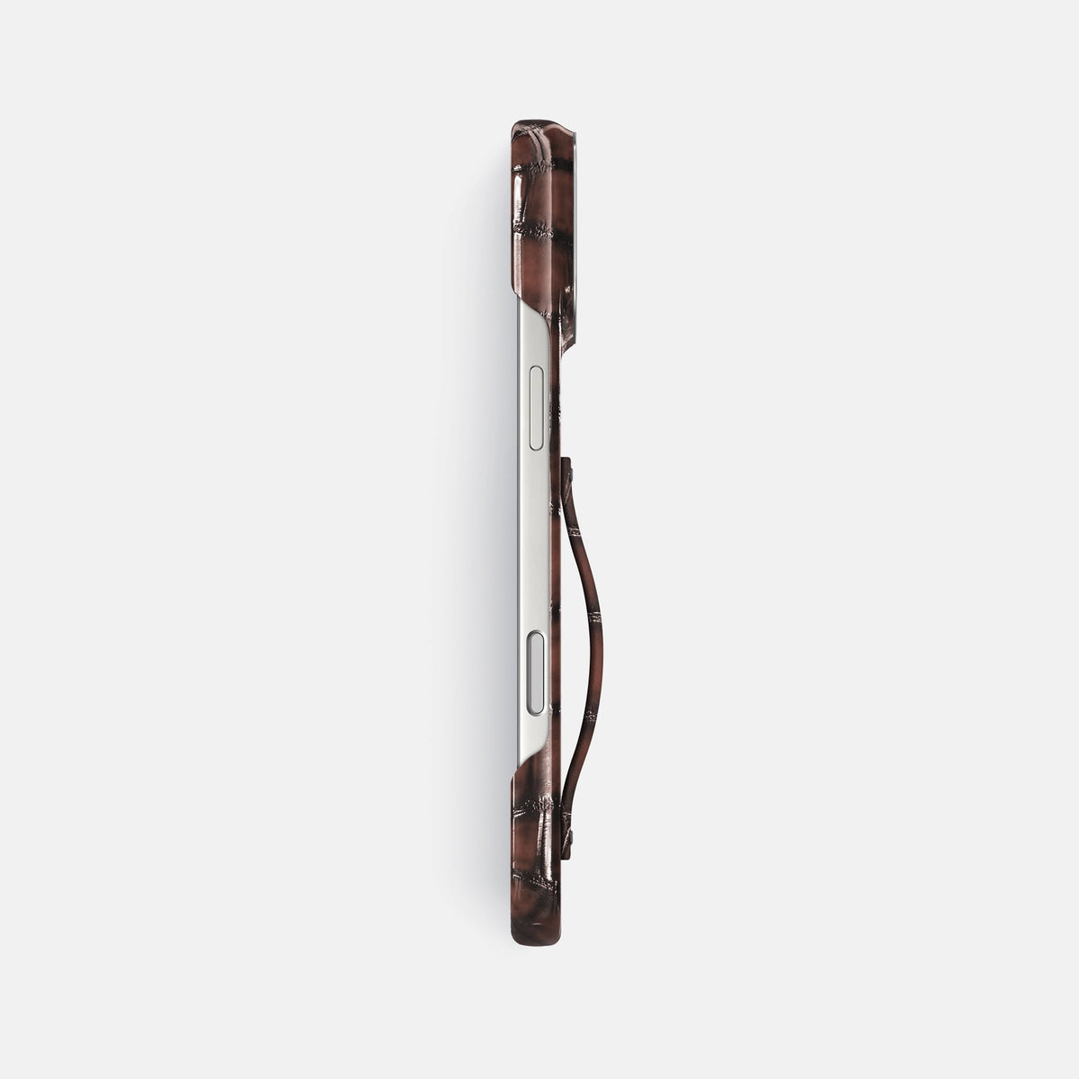 Finger Case For iPhone 18 Pro Max In Patina Alligator -3 | Havana-Brown-Steel