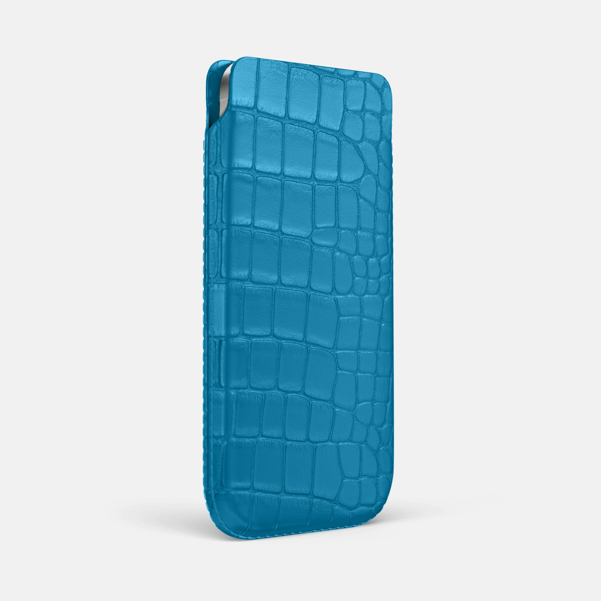 Pouch Case For iPhone 18 Pro Max In Alligator -2 | Curaçao-Blue