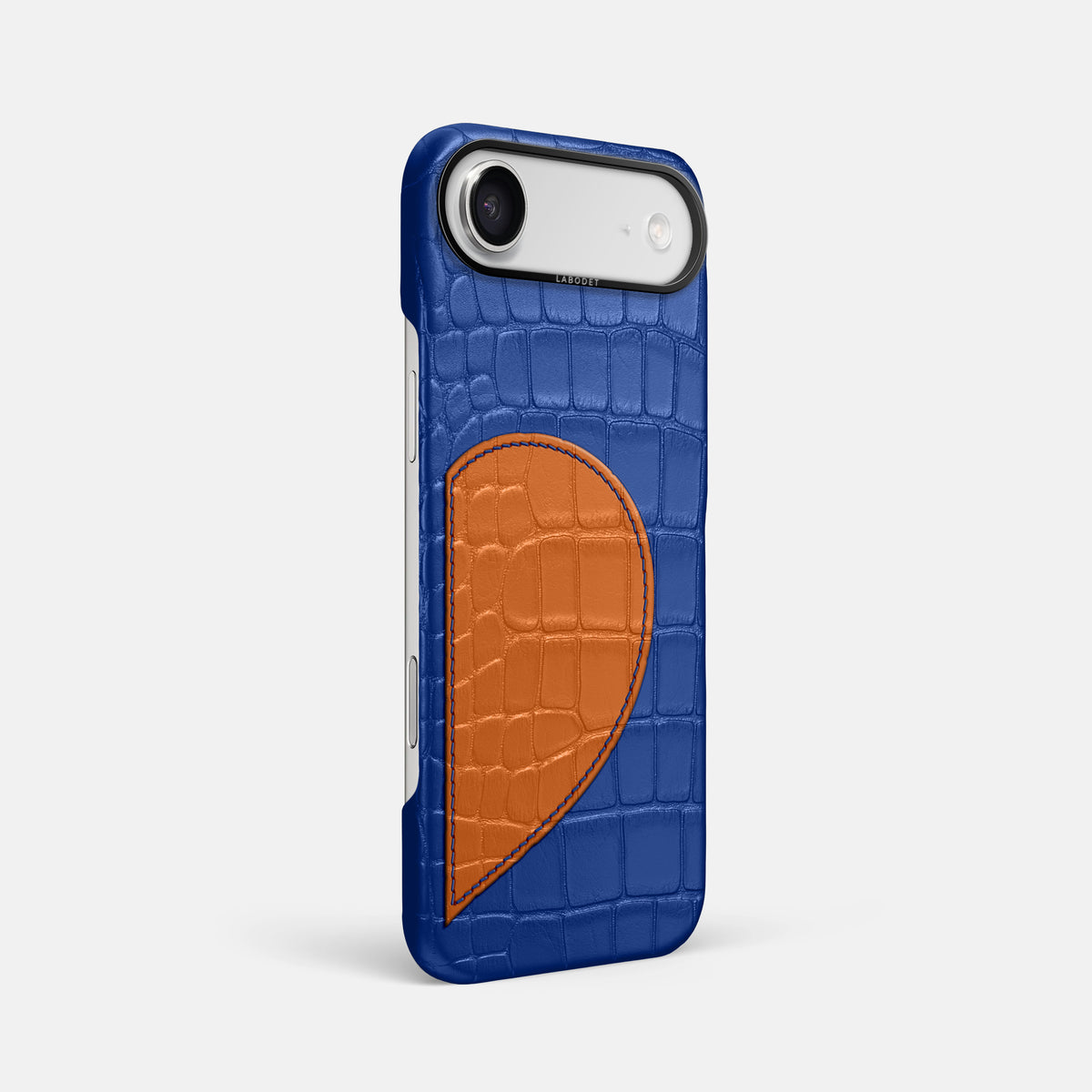 Classic Case With Half Heart - Right For iPhone 17 Air In Alligator -2 | Royal-Blue-Black