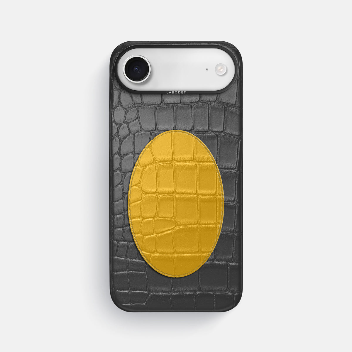 Classic Case With Oval For iPhone 17 Air In Alligator -1 | Grey-Black