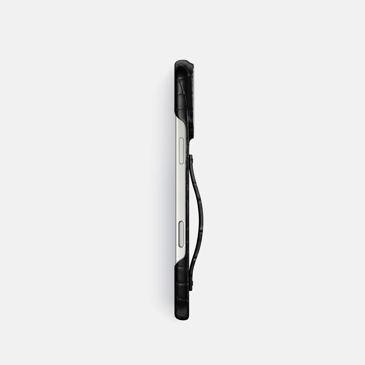 Finger Case For iPhone 17 Pro In Alligator -3 | Black-Steel