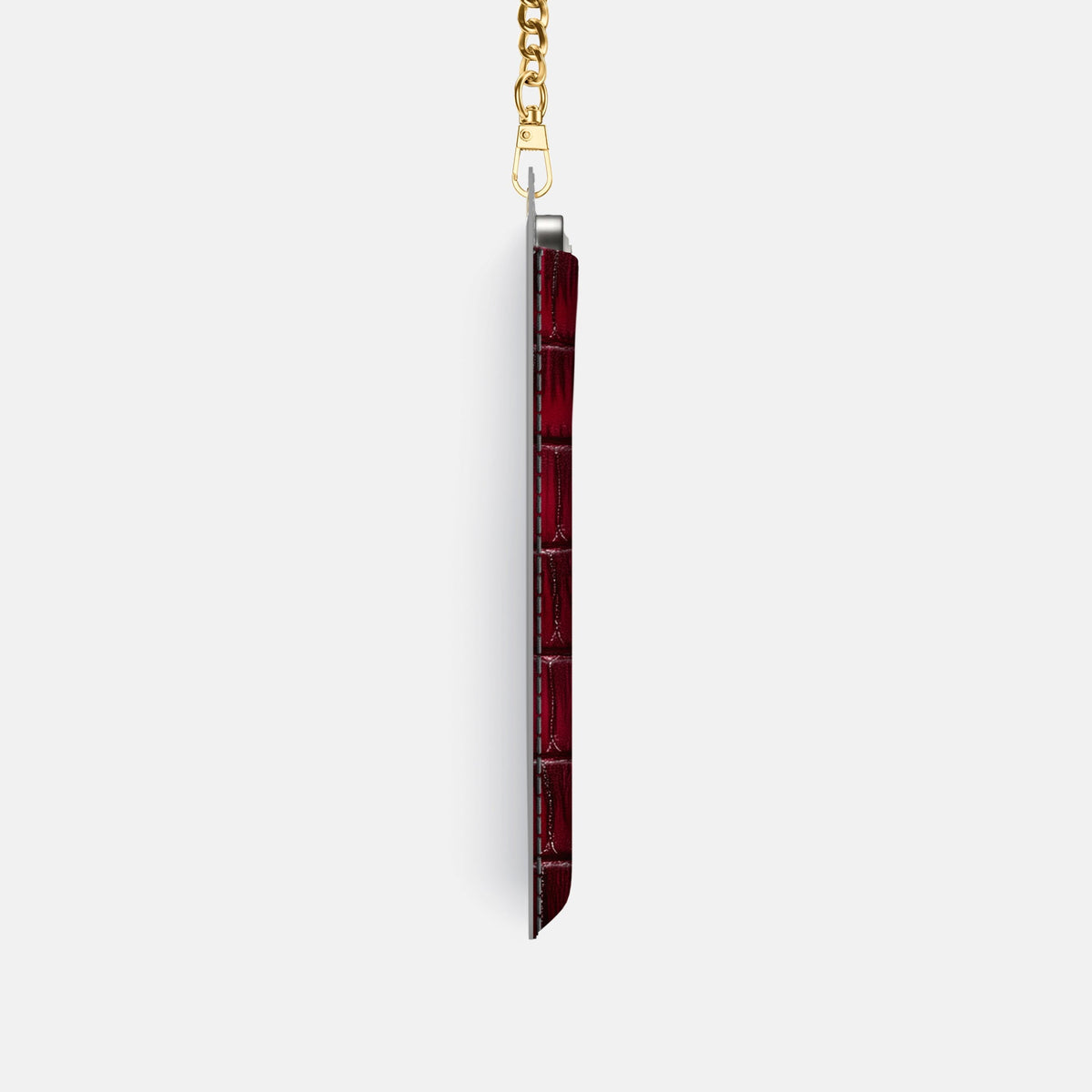 Crossbody Bag For iPhone 18 Pro In Patina Alligator -4 | Havana-Burgundy-Gold