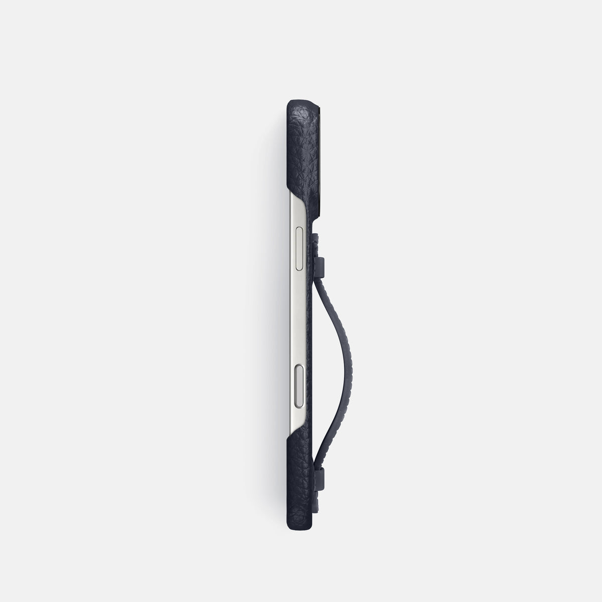 Center Handle For iPhone 17 Pro In Calf -2 | Marine-Black