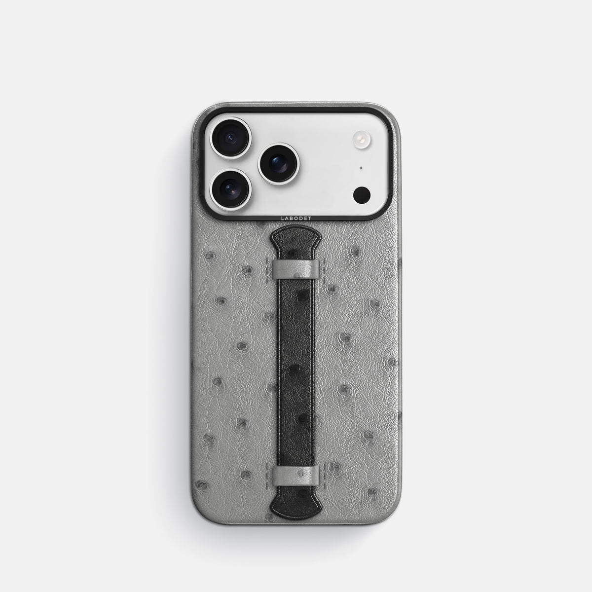 Center Handle Coloré For iPhone 17 Pro In Ostrich -1 | Silver-Black