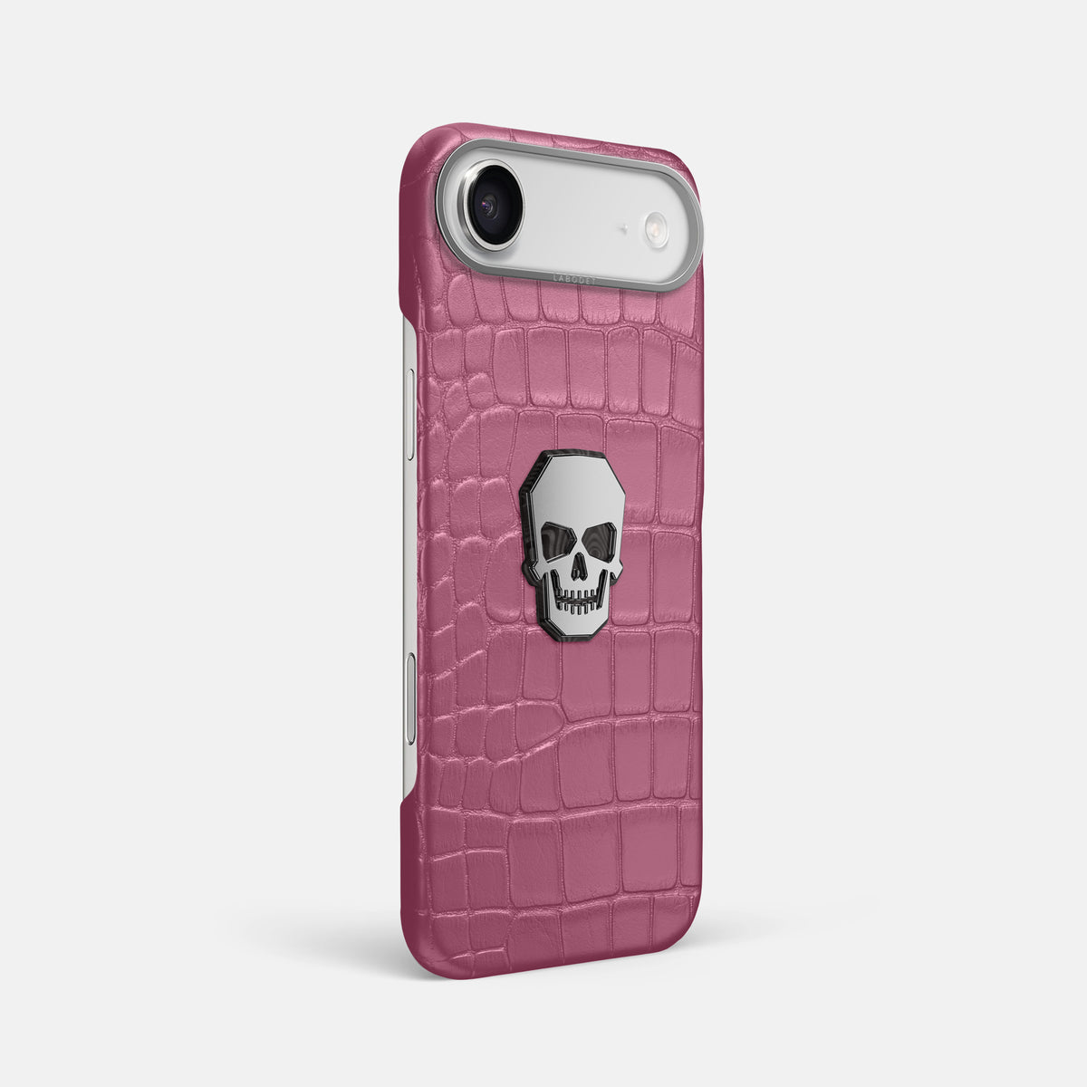 Classic Case With Titanium Skull For iPhone 17 Air In Alligator -2 | Pink-Lagoon-Steel