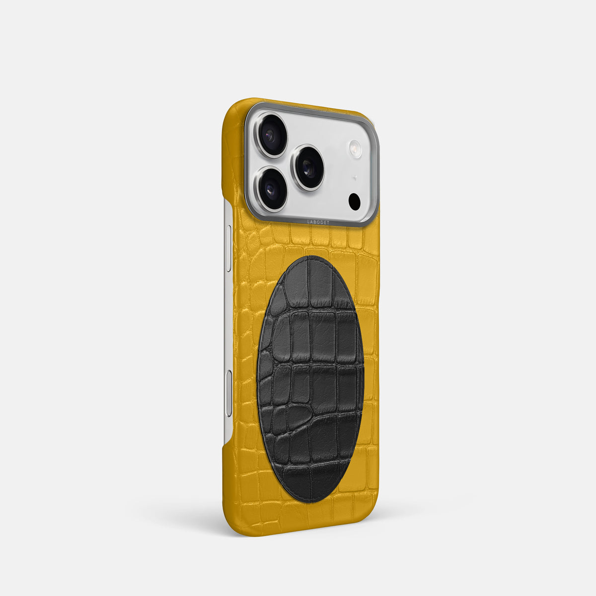 Classic Case With Oval For iPhone 17 Pro In Alligator -2 | Yellow-Steel