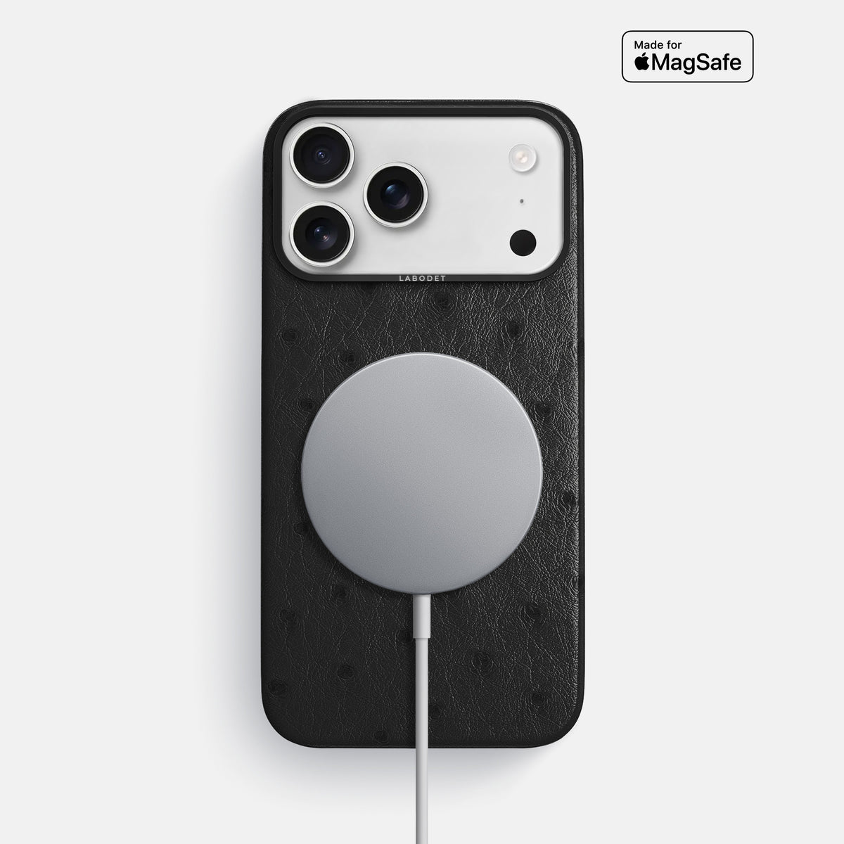 Classic Case For iPhone 17 Pro Max In Ostrich -5 | Black-Black
