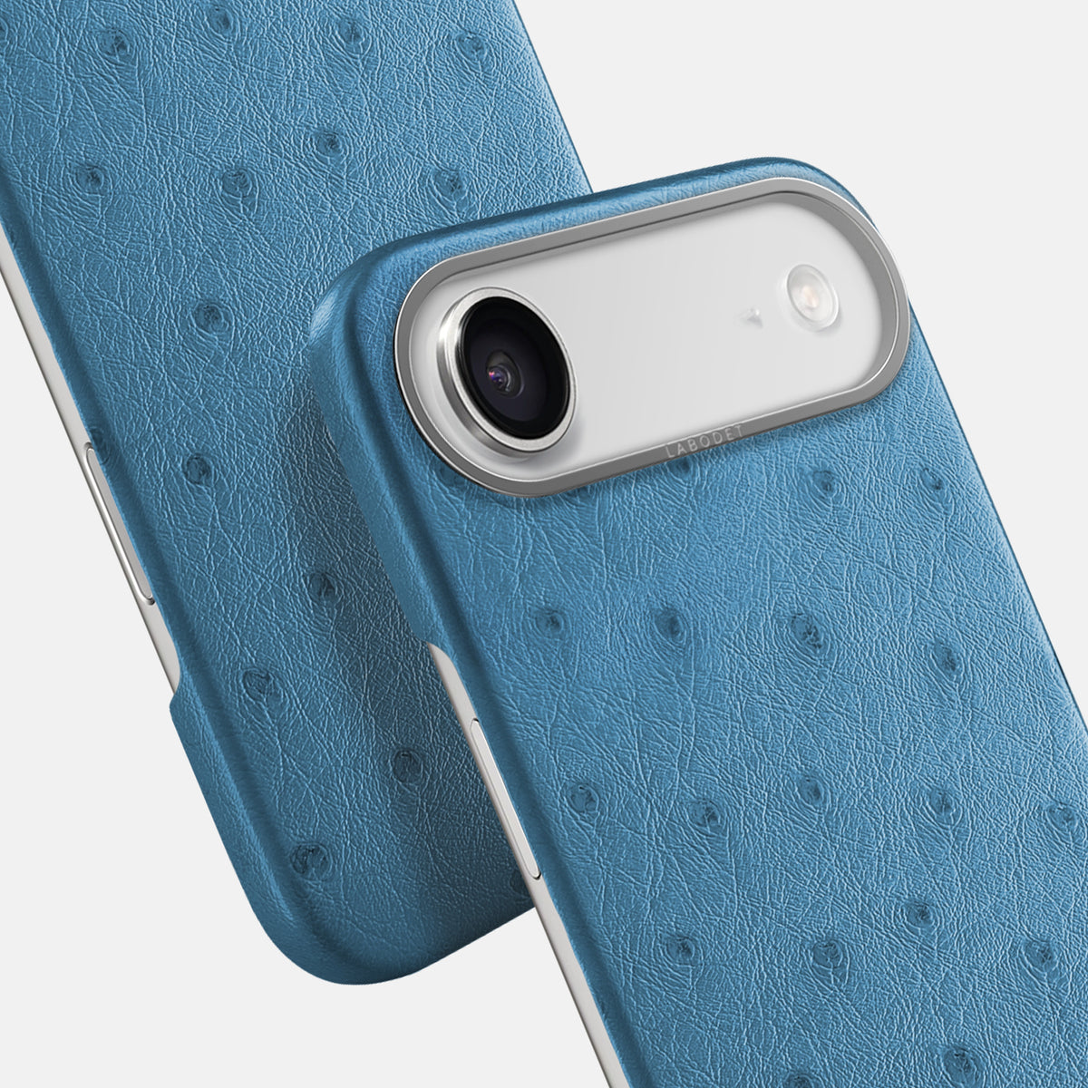Classic Case For iPhone 17 Air In Ostrich -6 | Blue-Jeans-Steel