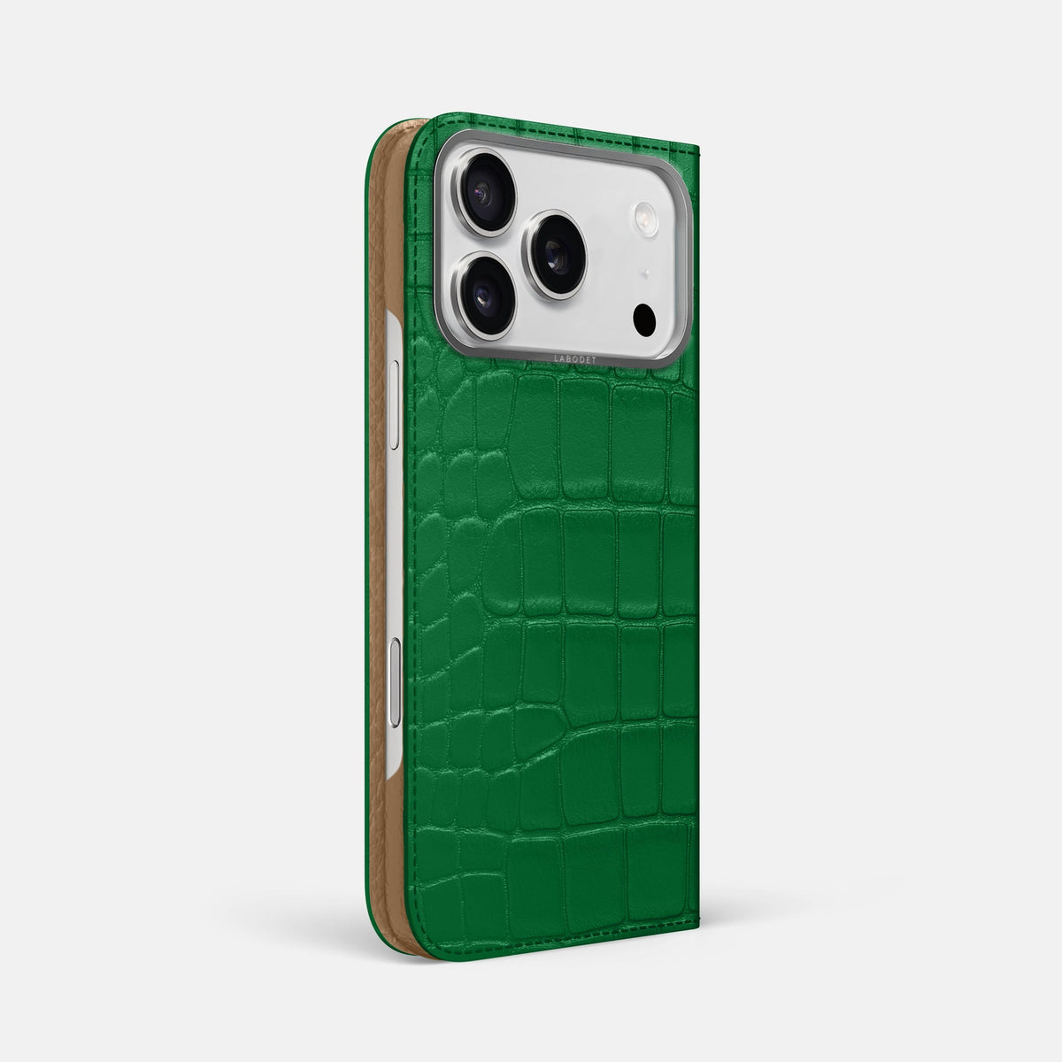 Folio Case For iPhone 18 Pro Max In Alligator -1 | Forest-Green-Steel