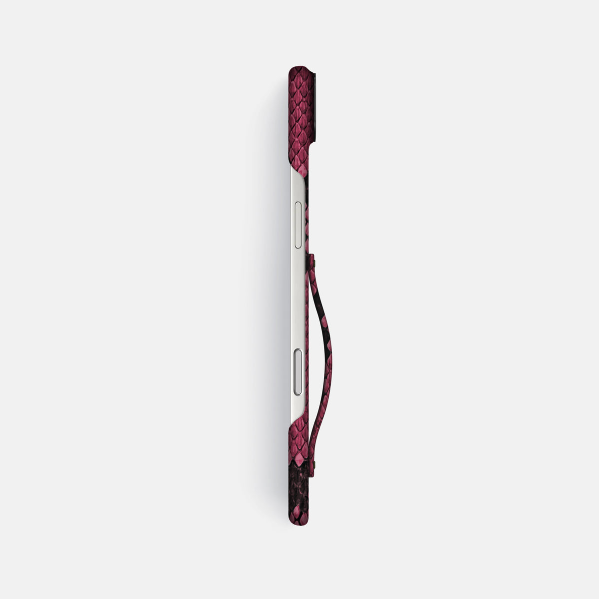 Finger Case For iPhone 17 Air In Deluxe Python -3 | Burgundy-Black