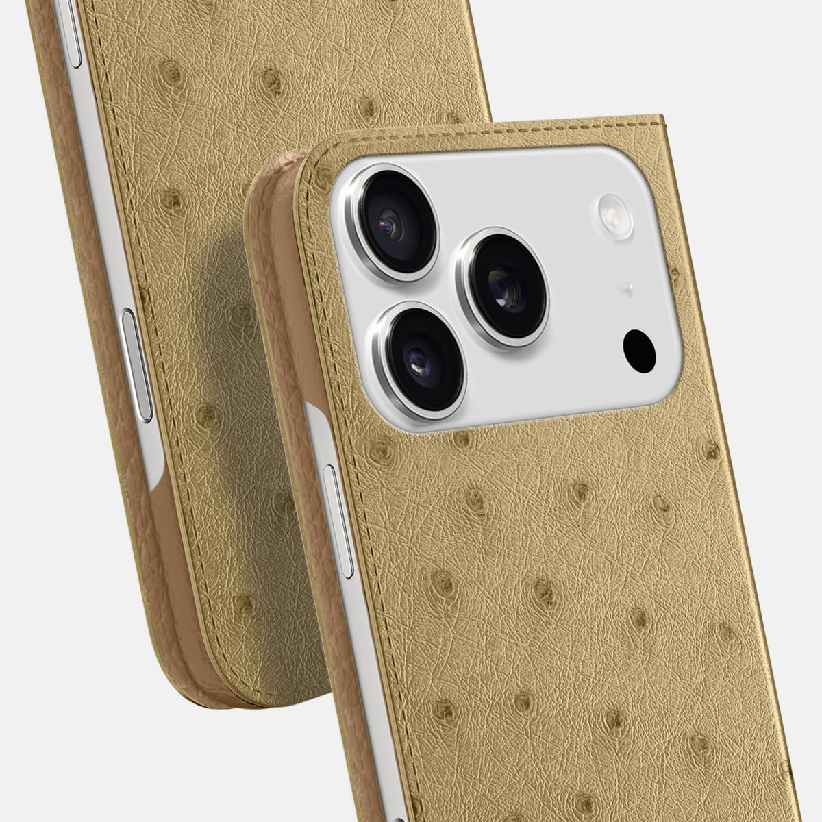 Folio Slim Case For iPhone 18 Pro In Ostrich -5 | Desert-Sand