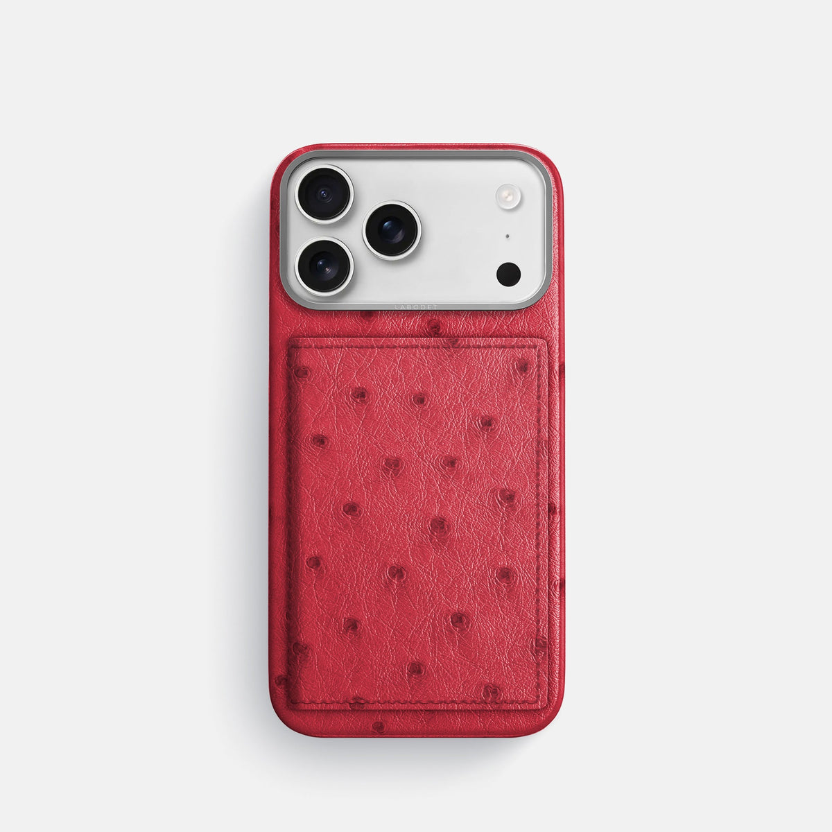 Bi-Fold Case For iPhone 18 Pro In Ostrich -1 | Red-Steel