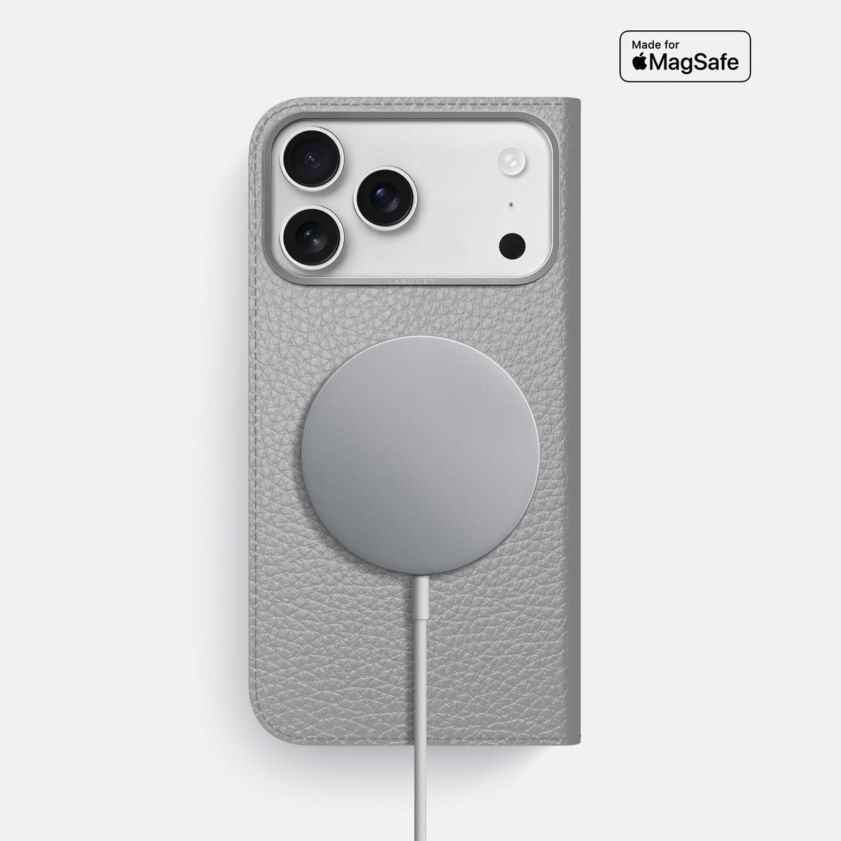 Folio Case For iPhone 18 Pro Max In Calf -3 | Nuage-Steel