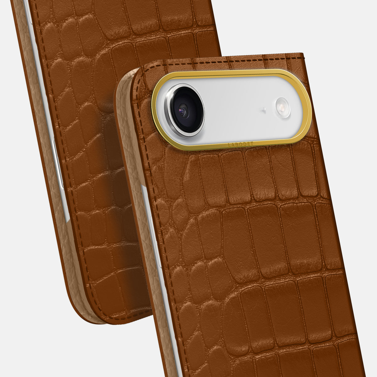 Folio Case For iPhone 17 Air In Alligator -5 | Honey-Gold