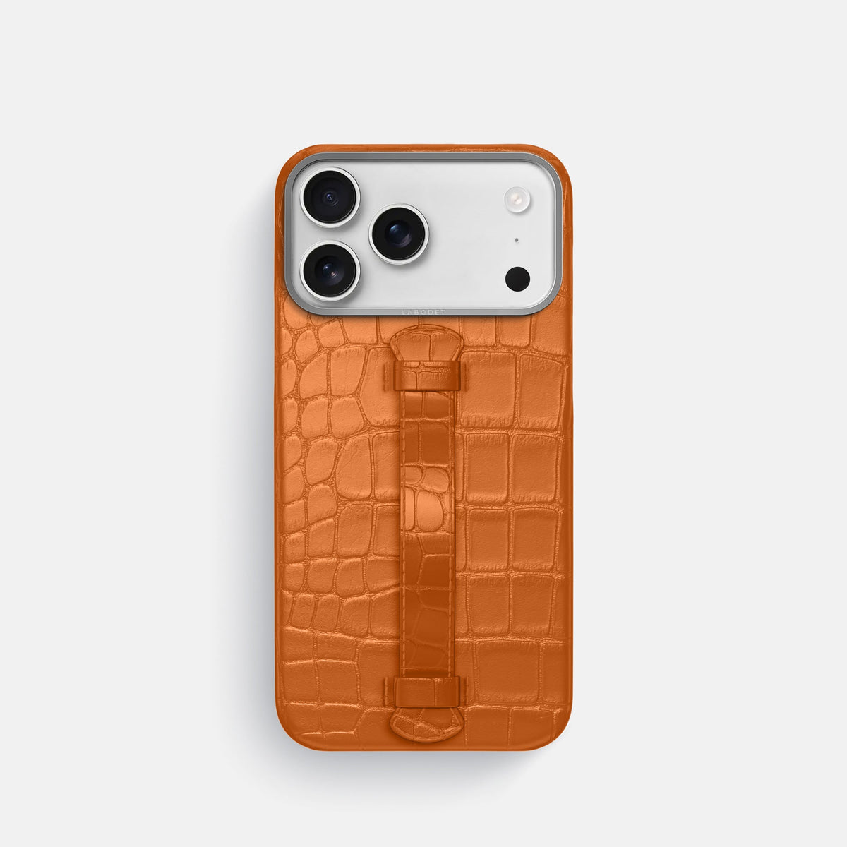 Center Handle For iPhone 18 Pro In Alligator -2 | Orange-Steel