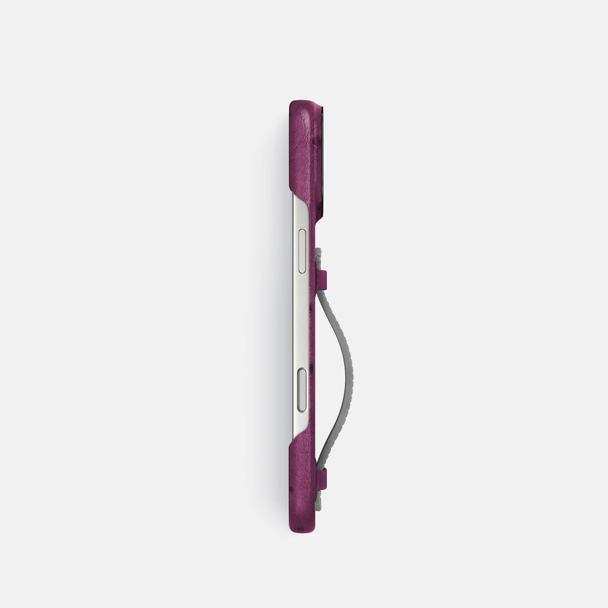 Center Handle Coloré For iPhone 17 Pro In Ostrich -2 | Purple-Black