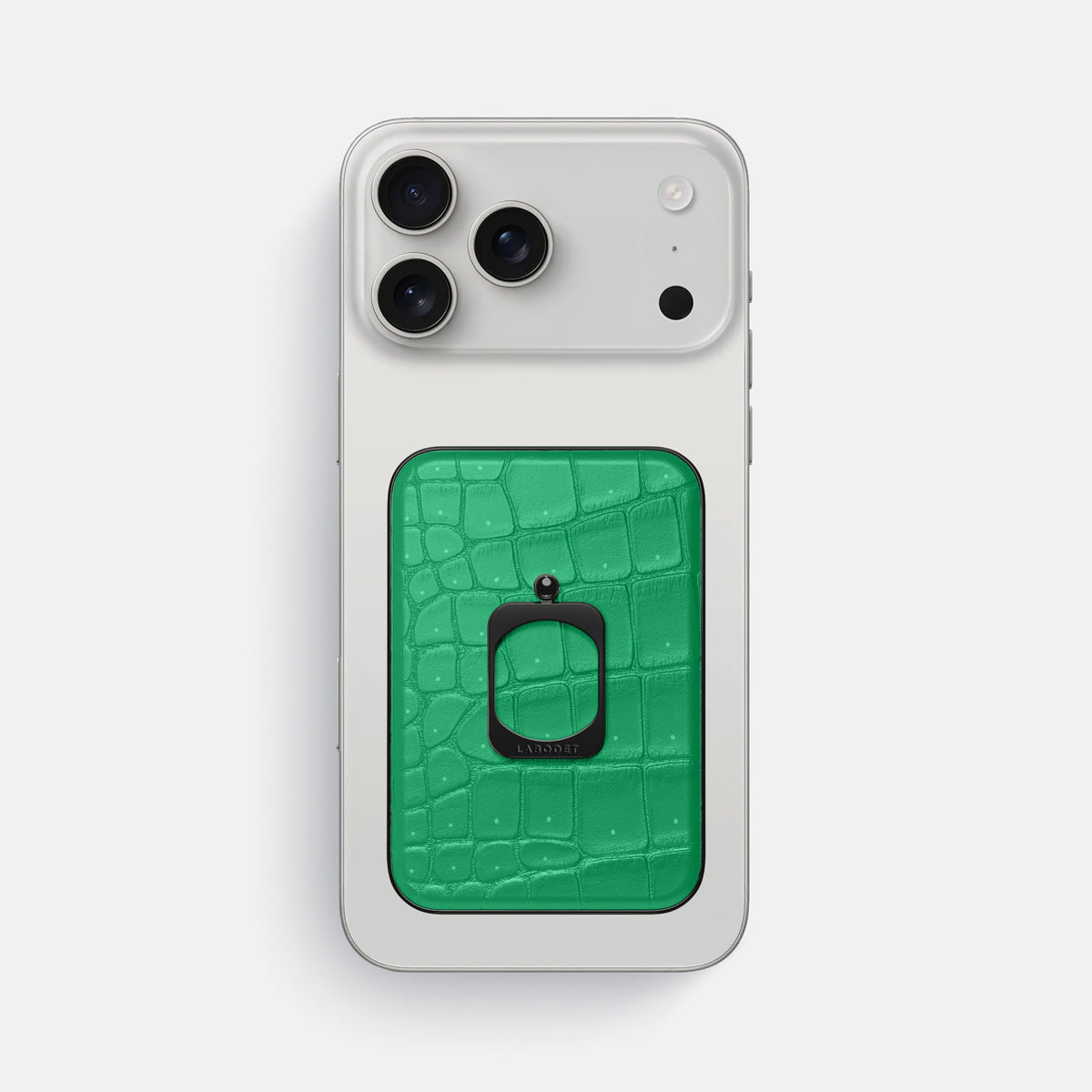 MagSafe Ring For iPhone 18 Pro Max In Porosus Crocodile -2 | Cactus-Green-Black