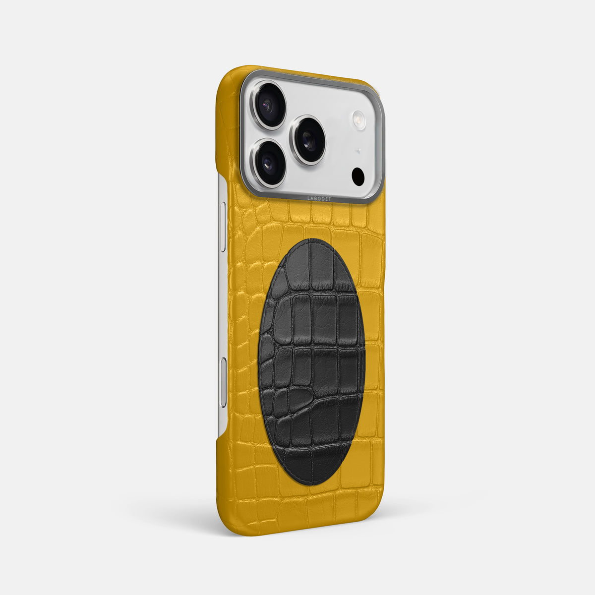 Classic Case With Oval For iPhone 17 Pro Max In Alligator -2 | Yellow-Steel