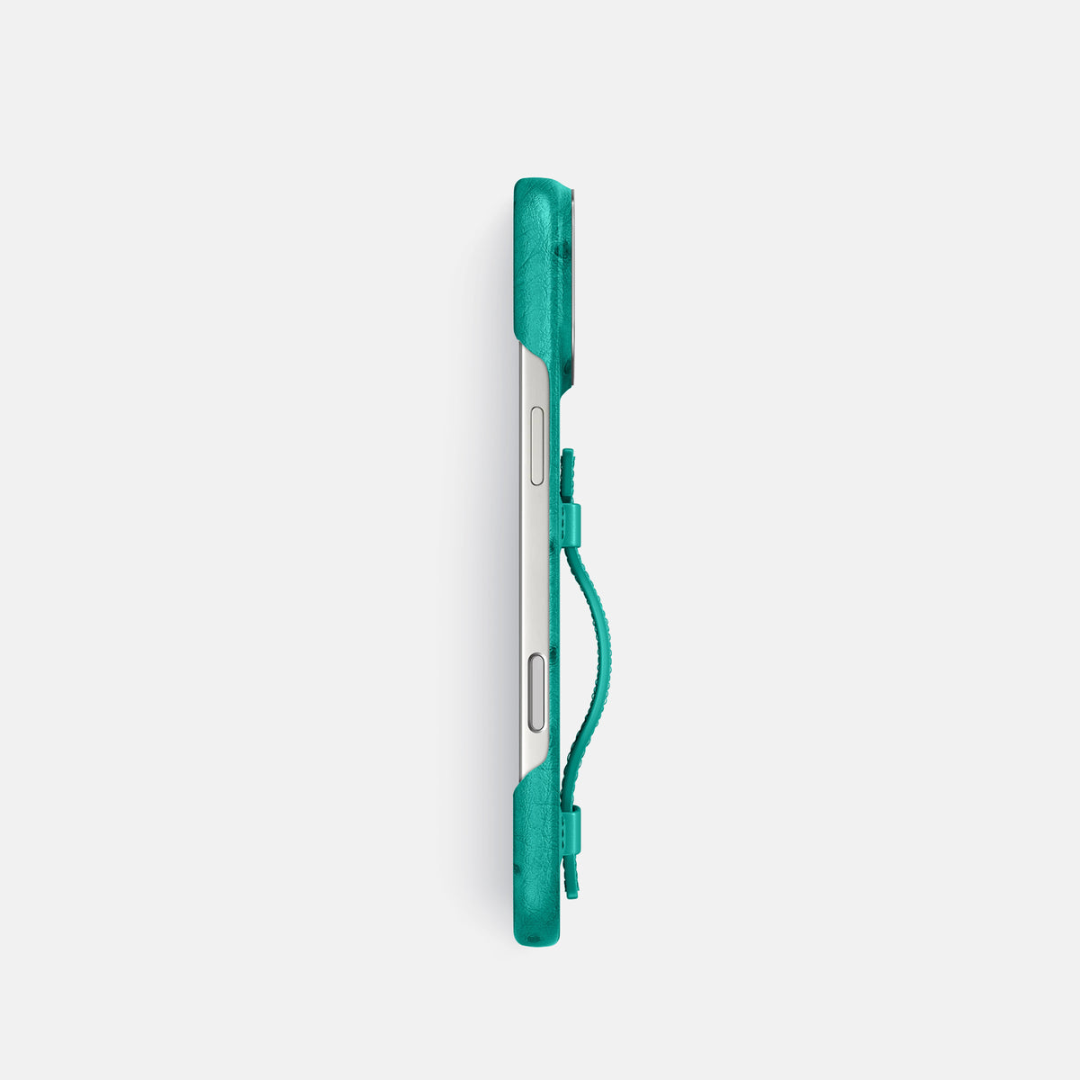 Handle Case For iPhone 17 Pro In Ostrich -3 | Turquoise-Steel