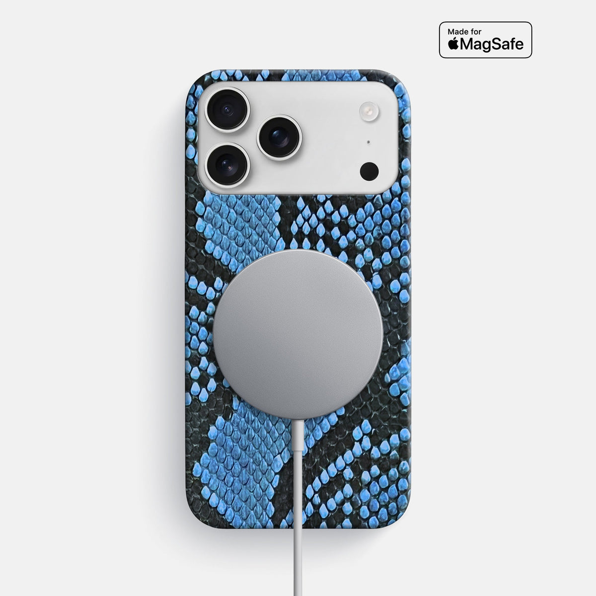 Slim Case For iPhone 18 Pro Max In Deluxe Python -5 | Blue-Jeans