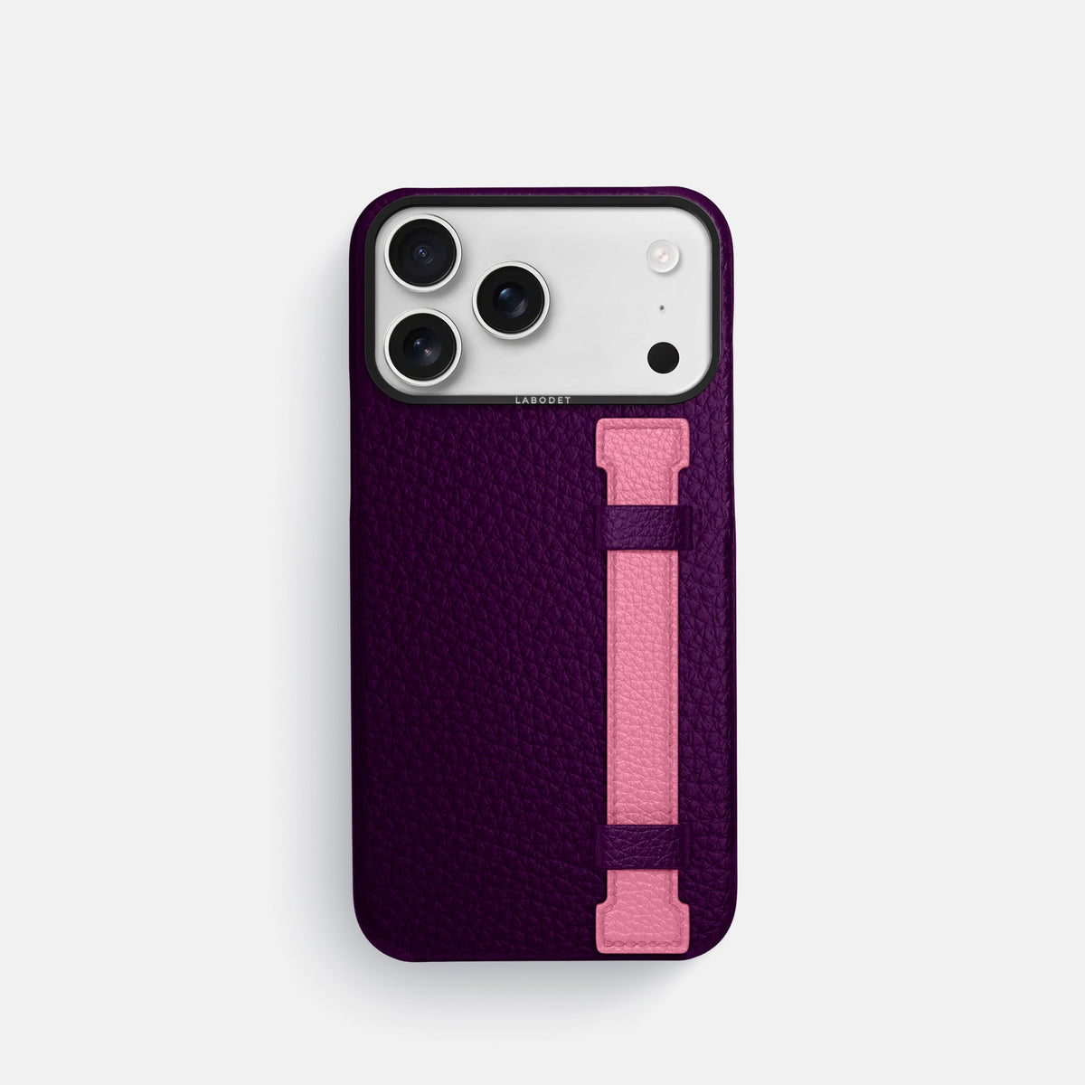 Handle Case Coloré For iPhone 18 Pro In Calf -1 | Violet-Black