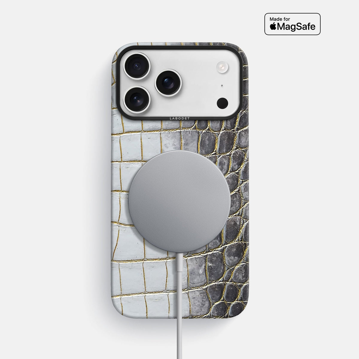 Classic Case For iPhone 18 Pro Max In Himalayan Crocodile -4 | Gold-Black