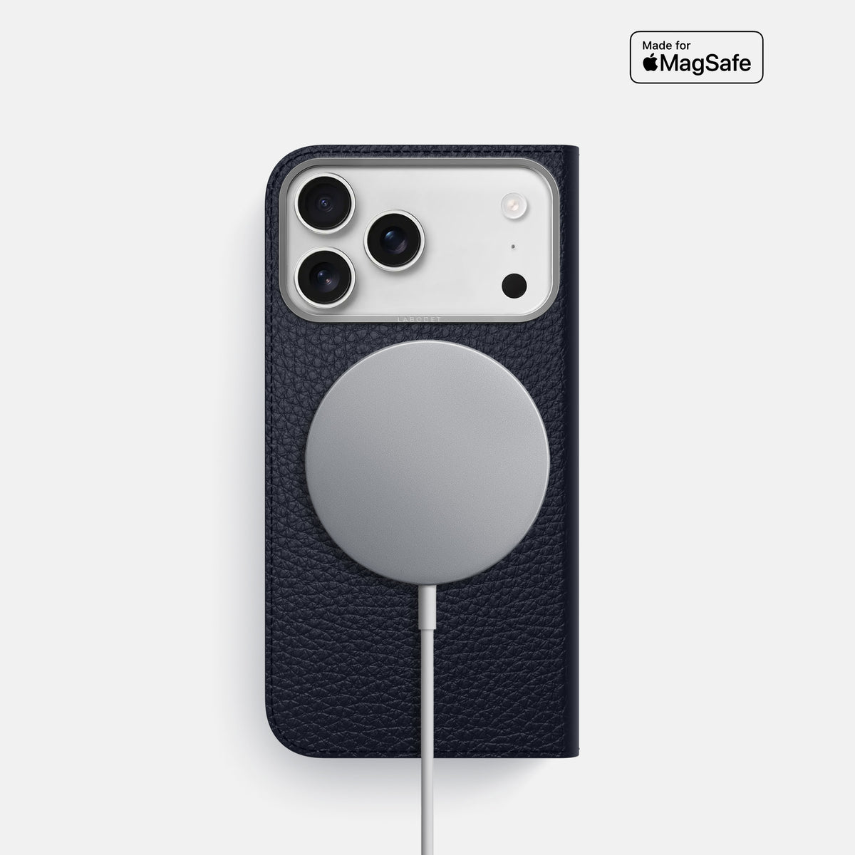 Folio Case For iPhone 17 Pro In Calf -3 | Marine-Steel