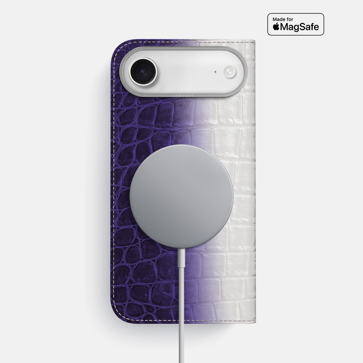 Folio Case For iPhone 17 Air In Himalayan Crocodile -3 | Purple-Steel