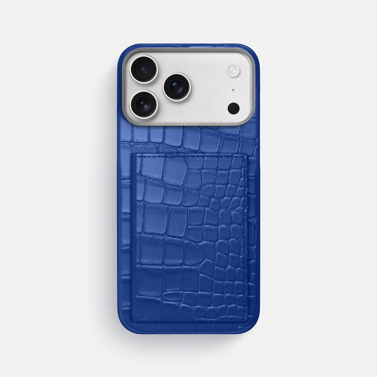 Bi-Fold Case For iPhone 17 Pro Max In Alligator -1 | Royal-Blue-Steel