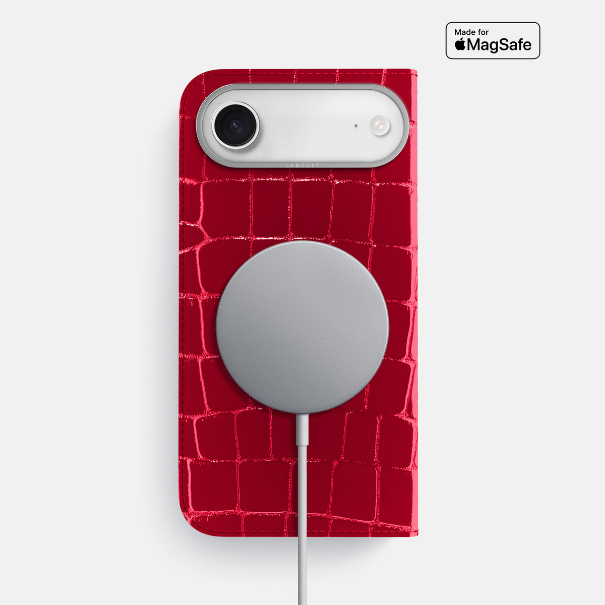 Folio Case For iPhone 17 Air In Shiny Alligator -3 | Cherry-Steel