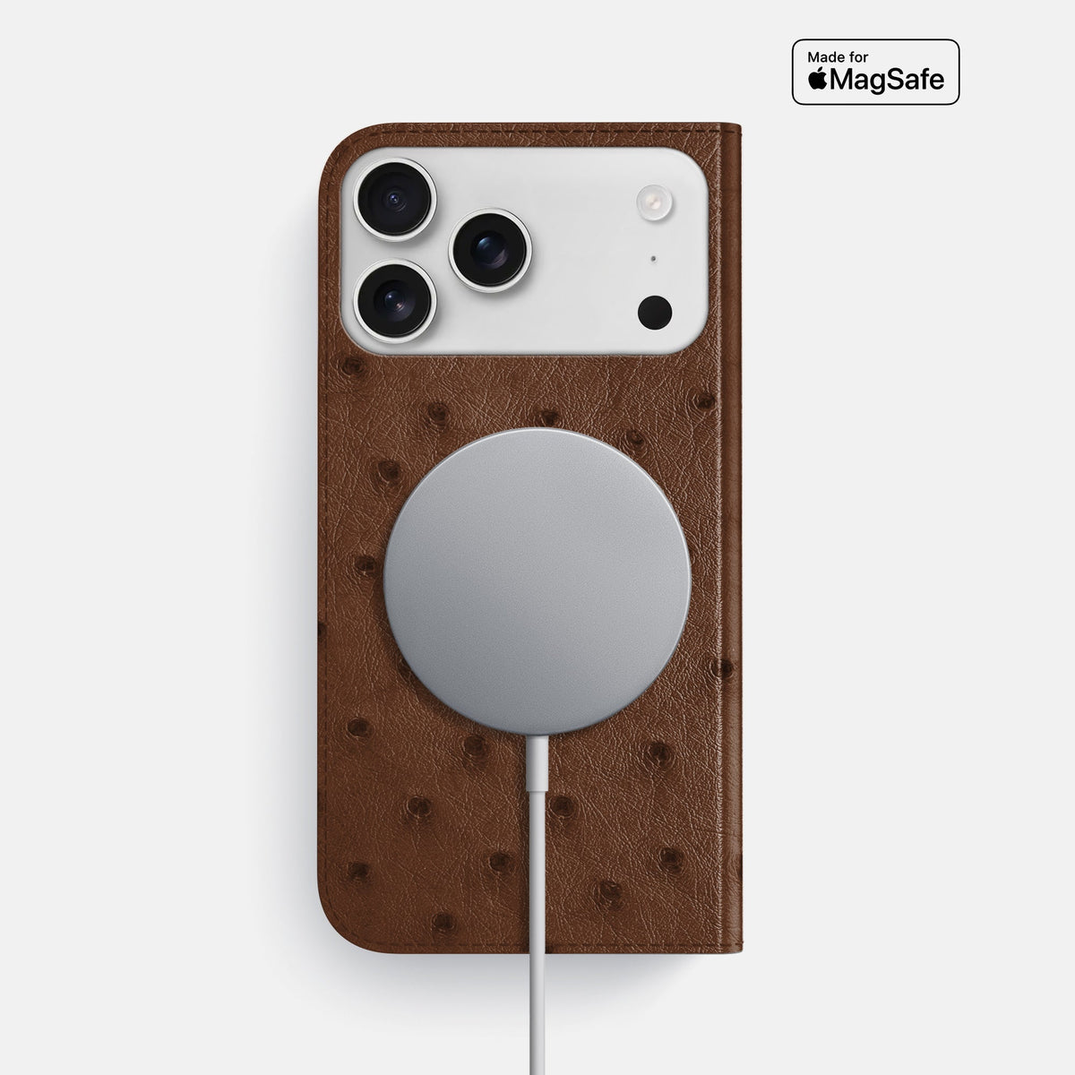 Folio Slim Case For iPhone 18 Pro Max In Ostrich -3 | Chocolate