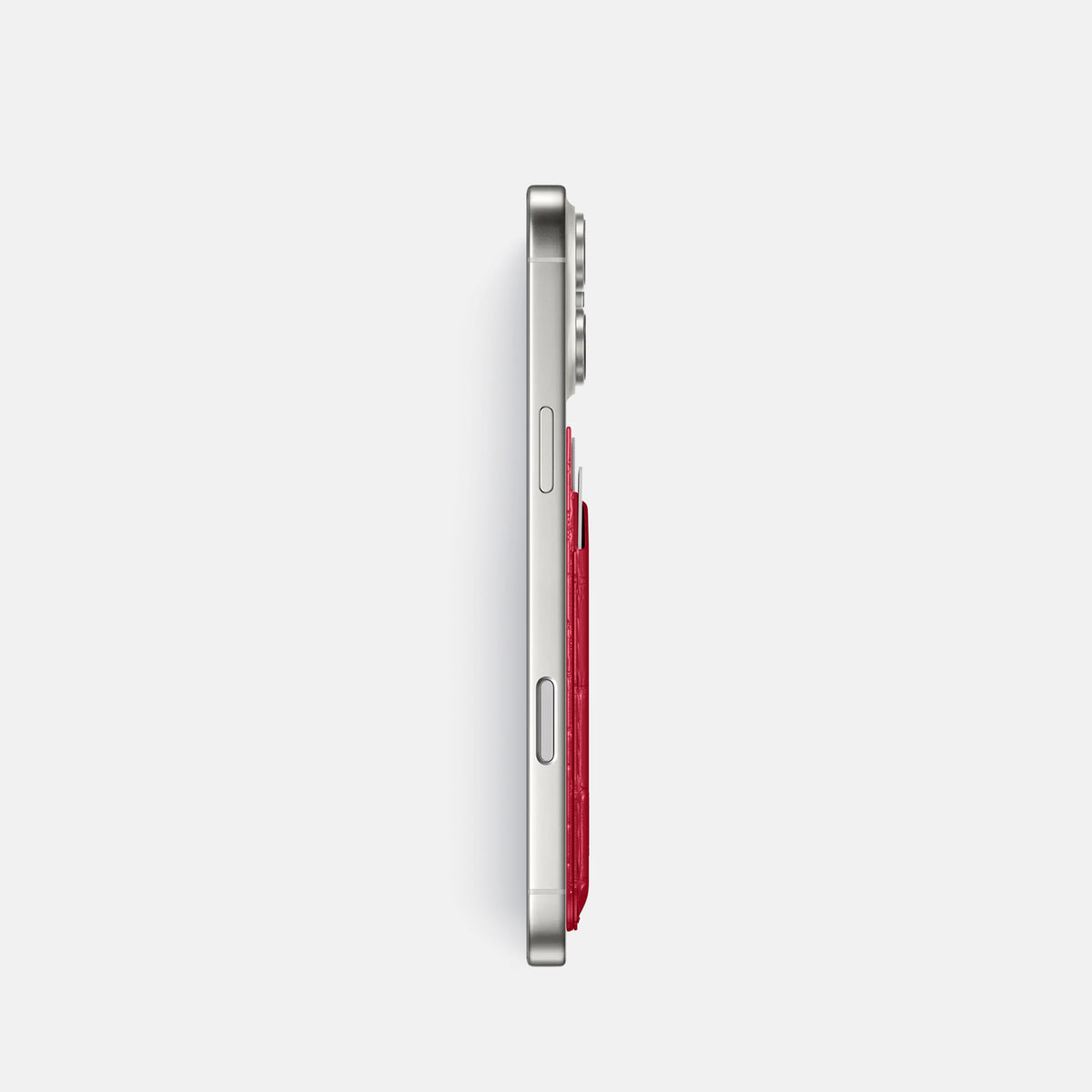 MagSafe Wallet For iPhone 17 Pro In Porosus Crocodile -3 | Burgundy