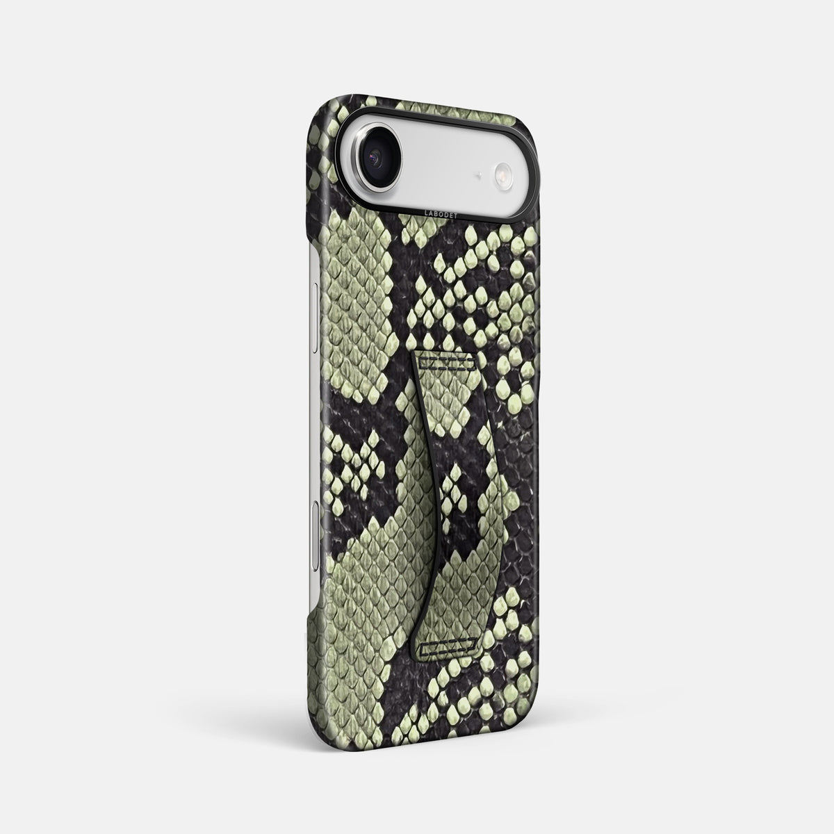 Finger Case For iPhone 17 Air In Deluxe Python -2 | Army-Green-Black