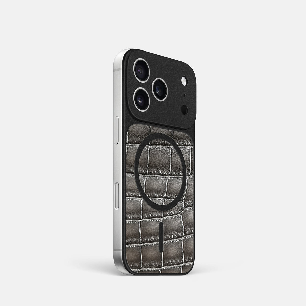 MagSafe Mask For iPhone 18 Pro In Patina Alligator -2 | Grey