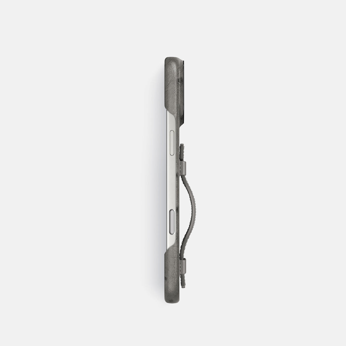 Handle Case For iPhone 17 Pro In Ostrich -3 | Grey-Black